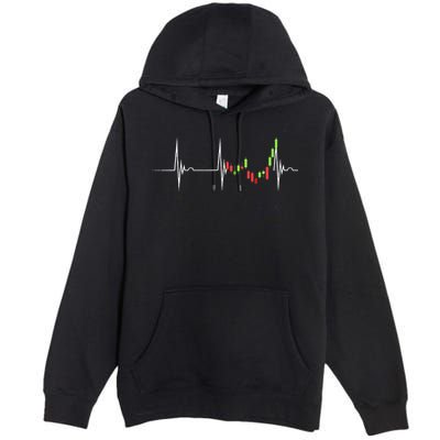 Day Trading Heartbeat EKG Pulse Stock Market Trader Premium Pullover Hoodie