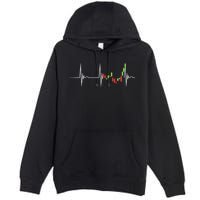 Day Trading Heartbeat EKG Pulse Stock Market Trader Premium Pullover Hoodie