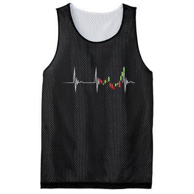 Day Trading Heartbeat EKG Pulse Stock Market Trader Mesh Reversible Basketball Jersey Tank