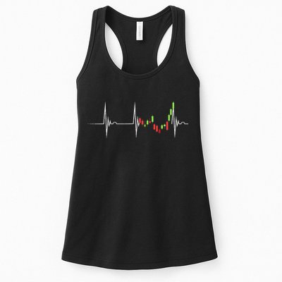 Day Trading Heartbeat EKG Pulse Stock Market Trader Womens Tank Top
