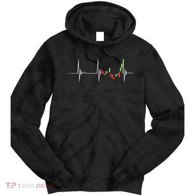 Day Trading Heartbeat EKG Pulse Stock Market Trader Tie Dye Hoodie