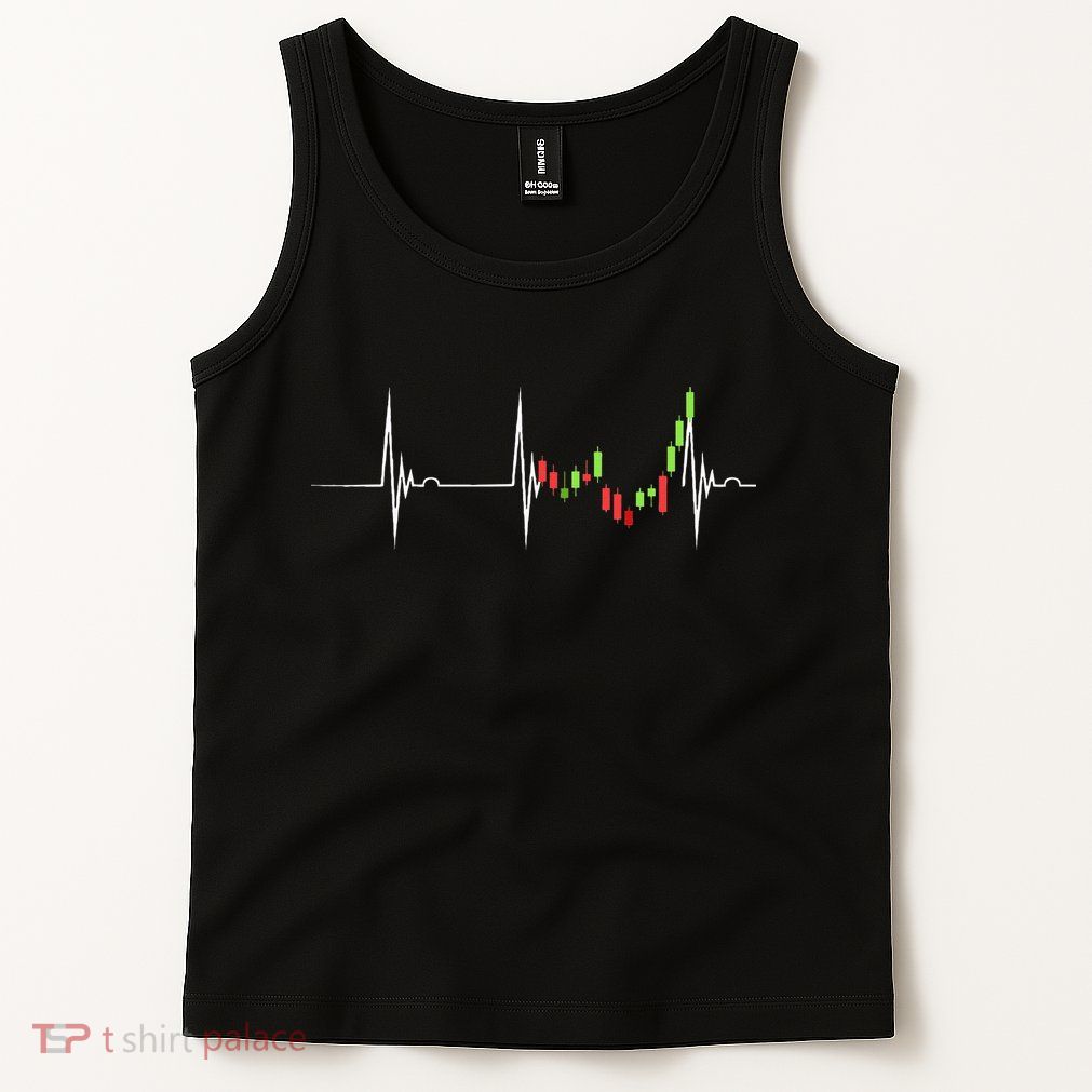 Day Trading Heartbeat EKG Pulse Stock Market Trader Tank Top
