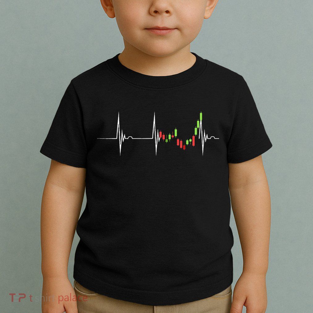 Day Trading Heartbeat EKG Pulse Stock Market Trader Toddler T-Shirt