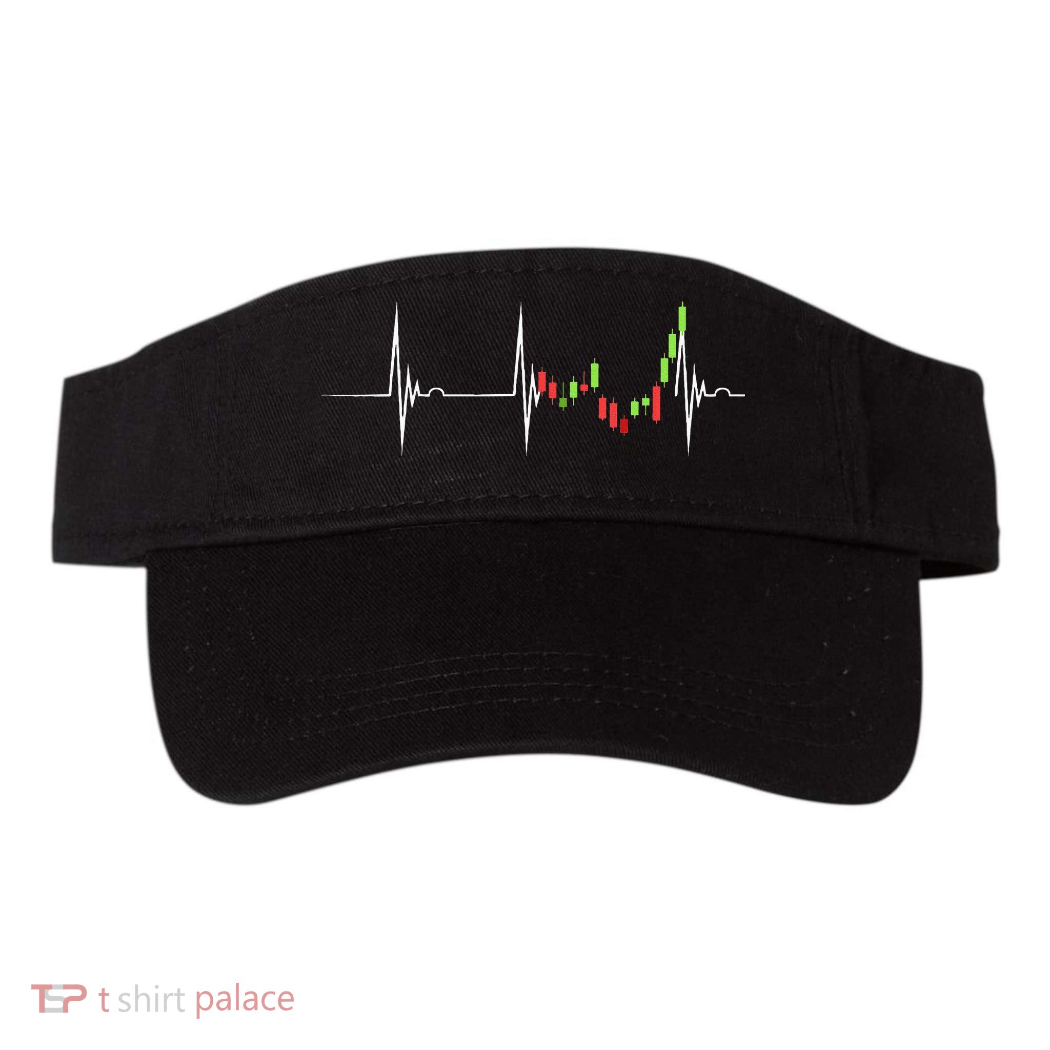 Day Trading Heartbeat EKG Pulse Stock Market Trader Visor
