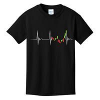 Day Trading Heartbeat EKG Pulse Stock Market Trader Kids T-Shirt