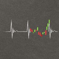 Day Trading Heartbeat EKG Pulse Stock Market Trader Cotton Canvas Backpack