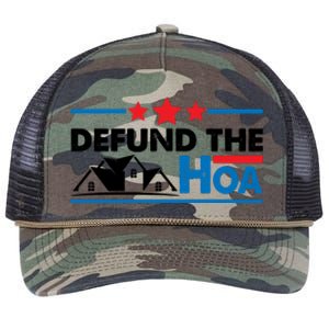 DEFUND THE HOA Homeowners Association Retro Rope Trucker Hat Cap