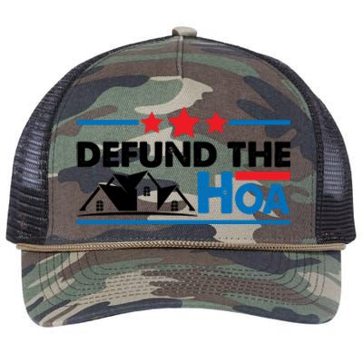 DEFUND THE HOA Homeowners Association Retro Rope Trucker Hat Cap