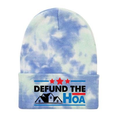 DEFUND THE HOA Homeowners Association Tie Dye 12in Knit Beanie