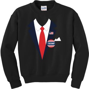 Donald Trump Halloween Costume Funny Suit Kids Sweatshirt