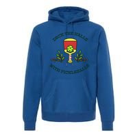 Deck The Halls With Pickleballs Festive Holiday Pickleball Funny Gift Premium Hoodie