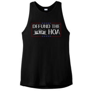 DEFUND THE HOA Homeowners Association Social Justice Ladies PosiCharge Tri-Blend Wicking Tank