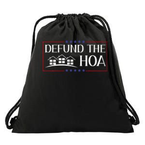 DEFUND THE HOA Homeowners Association Social Justice Drawstring Bag