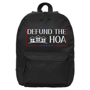 DEFUND THE HOA Homeowners Association Social Justice 16 in Basic Backpack