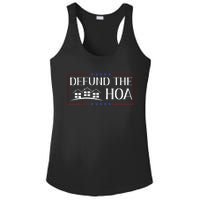 DEFUND THE HOA Homeowners Association Social Justice Ladies PosiCharge Competitor Racerback Tank