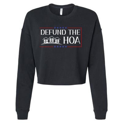 DEFUND THE HOA Homeowners Association Social Justice Cropped Pullover Crew