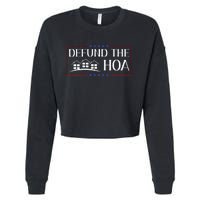 DEFUND THE HOA Homeowners Association Social Justice Cropped Pullover Crew