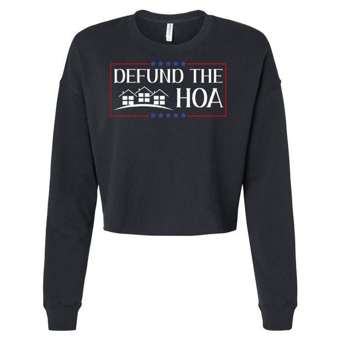 DEFUND THE HOA Homeowners Association Social Justice Cropped Pullover Crew