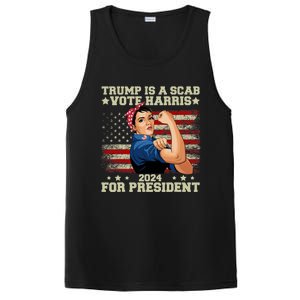 Donald Trump Is A Scab Vote Harris PosiCharge Competitor Tank