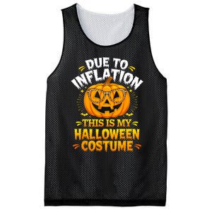 Due To Inflation This Is My Halloween Custome Pumpkin Funny Mesh Reversible Basketball Jersey Tank