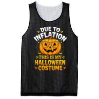 Due To Inflation This Is My Halloween Custome Pumpkin Funny Mesh Reversible Basketball Jersey Tank