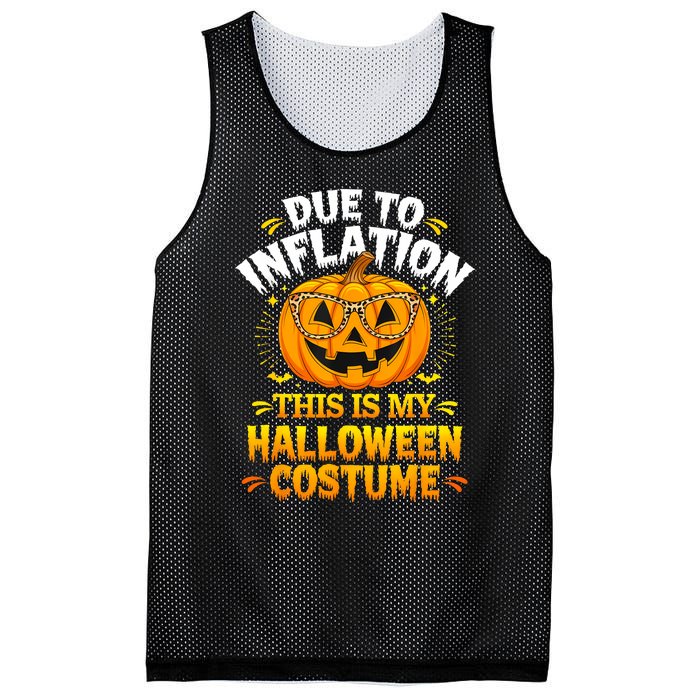 Due To Inflation This Is My Halloween Custome Pumpkin Funny Mesh Reversible Basketball Jersey Tank