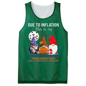 Due To Inflation This Is My Halloween Thanksgiving Christmas Mesh Reversible Basketball Jersey Tank