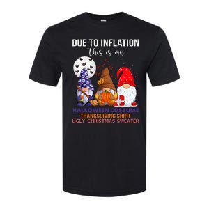 Due To Inflation This Is My Halloween Thanksgiving Christmas Softstyle CVC T-Shirt