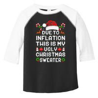 Due To Inflation Ugly Christmas Sweaters Funny Xmas Lights Toddler Fine Jersey T-Shirt