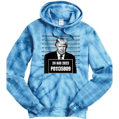 Trump 2024 Mugshot Trump Inmate P01135809 Tie Dye Hoodie