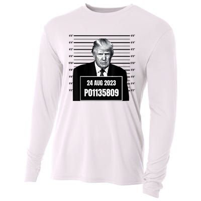 Trump 2024 Mugshot Trump Inmate P01135809 Cooling Performance Long Sleeve Crew