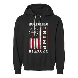 Donald Trump Inauguration Day 2025 47th President Usa Flag Garment-Dyed Fleece Hoodie