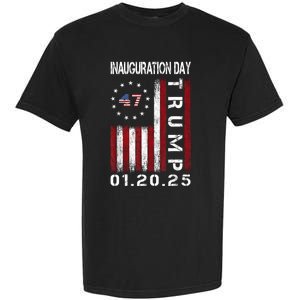 Donald Trump Inauguration Day 2025 47th President Usa Flag Garment-Dyed Heavyweight T-Shirt