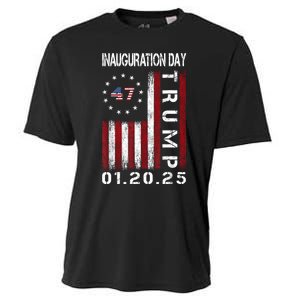 Donald Trump Inauguration Day 2025 47th President Usa Flag Cooling Performance Crew T-Shirt