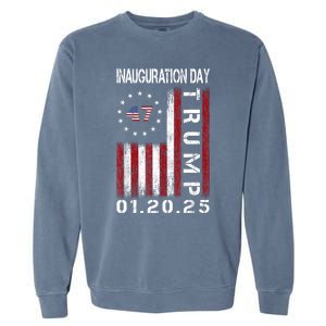 Donald Trump Inauguration Day 2025 47th President Usa Flag Garment-Dyed Sweatshirt