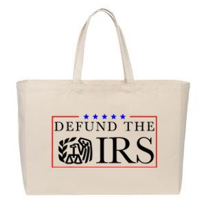 Defund The Irs Cotton Canvas Jumbo Tote