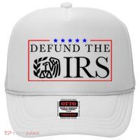 Defund The Irs High Crown Mesh Back Trucker Hat