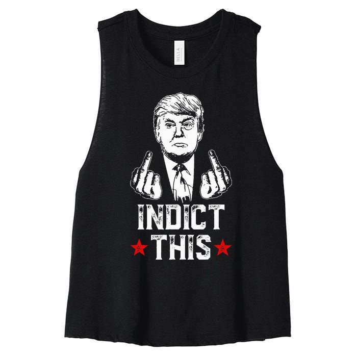 Donald Trump Indict This Political Arrest For Republican Women's Racerback Cropped Tank