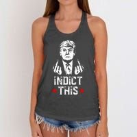 Donald Trump Indict This Political Arrest For Republican Women's Knotted Racerback Tank