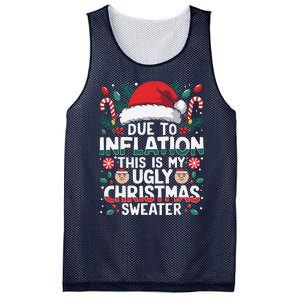 Due To Inflation This Is My Ugly Sweater For Christmas Mesh Reversible Basketball Jersey Tank