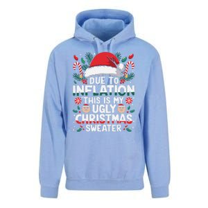 Due To Inflation This Is My Ugly Sweater For Christmas Unisex Surf Hoodie