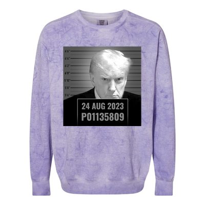 Trump 2024 Mugshot Trump Inmate P01135809 Colorblast Crewneck Sweatshirt