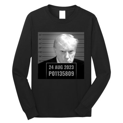 Trump 2024 Mugshot Trump Inmate P01135809 Long Sleeve Shirt