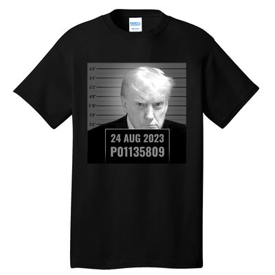 Trump 2024 Mugshot Trump Inmate P01135809 Tall T-Shirt