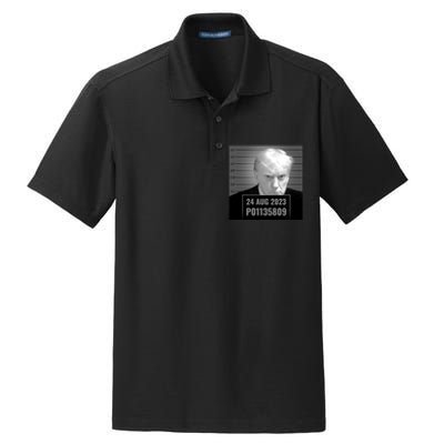 Trump 2024 Mugshot Trump Inmate P01135809 Dry Zone Grid Polo