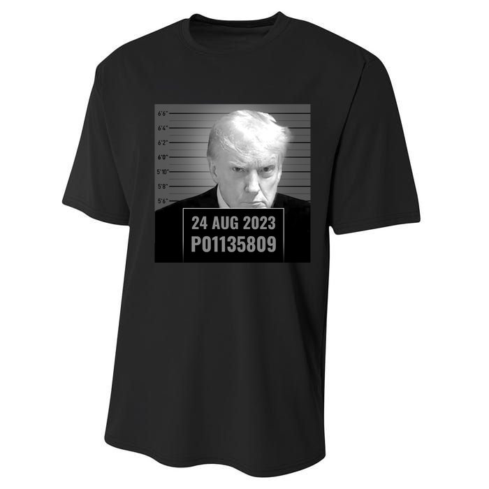 Trump 2024 Mugshot Trump Inmate P01135809 Performance Sprint T-Shirt