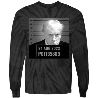 Trump 2024 Mugshot Trump Inmate P01135809 Tie-Dye Long Sleeve Shirt