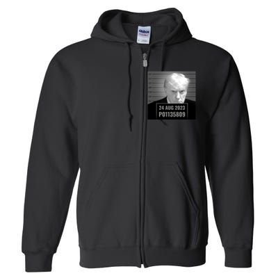 Trump 2024 Mugshot Trump Inmate P01135809 Full Zip Hoodie