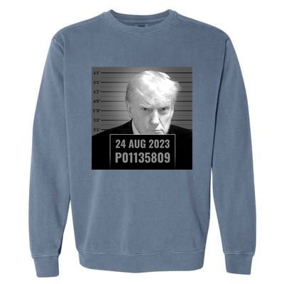 Trump 2024 Mugshot Trump Inmate P01135809 Garment-Dyed Sweatshirt