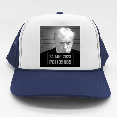 Trump 2024 Mugshot Trump Inmate P01135809 Trucker Hat